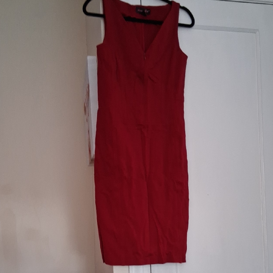 Shape Fx Vibrant Red Midi Dress